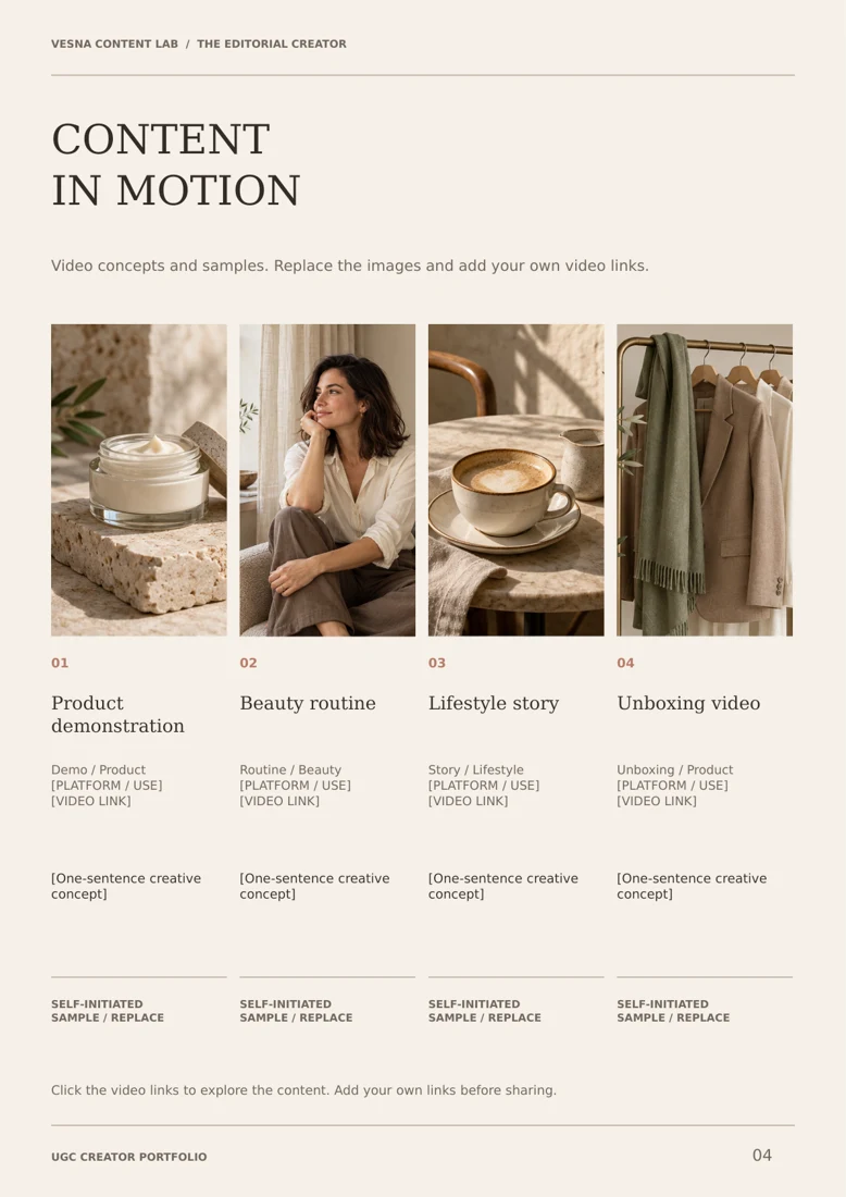 Digital Canva products — TEMPLATE / PORTFOLIO SAMPLE